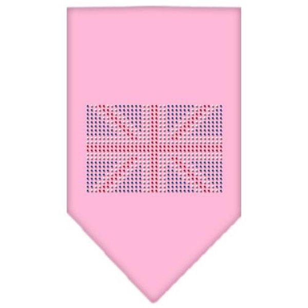 Unconditional Love British Flag Rhinestone Bandana Light Pink Small UN801052